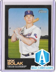 NICK SOLAK 2022 TOPPS HERITAGE BLACK BORDER PARALLEL #183 RANGERS